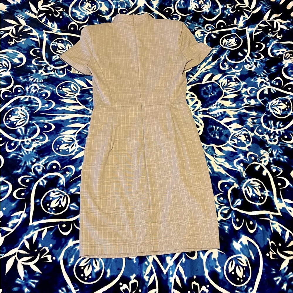 Zara Basic Dress, Ruching On Sides, Hidden Zipper On Back